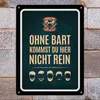 Metallschild XL mit Barber-Shop Motiv und Spruch: Ohne Bart Produktbild-Vorschau 7