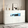 Merax Hochglanz Sideboard mit LED und 5 Metallbeinen, Produktbild-Vorschau 4
