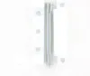 A white hinge with a silver pin on a white background. Produktbild-Vorschau