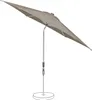 A light taupe patio umbrella with a gray pole and base, shown against a white background. Produktbild-Vorschau