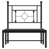 Bettgestell mit Kopfteil Metall Schwarz 75x190 cm Produktbild-Vorschau 5