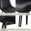 tectake® Set Stuhl Monroe gepolstert, in Samtoptik 48 x 59 Produktbild-Vorschau 4