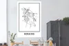 MuchoWow® Poster Karte - Seraing - Schwarz und weiß - Produktbild-Vorschau 2