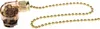 A close-up product shot of a gold ball chain pull switch with a clear housing, isolated on a white background. Podgląd zdjęcia produktu
