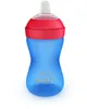 A blue and red sippy cup with a white spout, shown against a white background. Náhled obrázku produktu