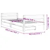 vidaXL Lit d'enfant avec tiroirs blanc 90x190 cm pin massif Voir les images du produit 8