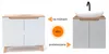 Szafka pod umywalkę biała dwudrzwiowa 60 x 45 x 70 cm dąb Podgląd zdjęcia produktu 8