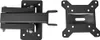 Two parts of a black TV wall mount are shown against a white background. Podgląd zdjęcia produktu
