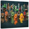 Leinwandbild Kräuter für die Küche 30x30 Feeby Bunt bild Produktbild-Vorschau 1