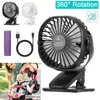 360° Mini USB Ventilator Akku Clip Fan Tischventilator mit Produktbild-Vorschau 1