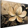 Leinwandbild Blumenblätter Glamour 90x60 Feeby Beige bild Produktbild-Vorschau 1