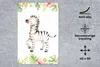 MuchoWow® Mauspad Mousepad Zebra - Dschungel - Blumen - Produktbild-Vorschau 2