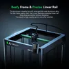 A 3D printer with a focus on its frame and linear rail system. Produktbild-Vorschau