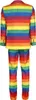 A full suit with rainbow stripes, shown from the back. Produktbild-Vorschau