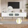 MODFU TV-Schrank Lowboard mit Goldenen Beinen und Griffen Produktbild-Vorschau 10