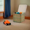 KRINES HOME Rattan Wäschekorb Wäschetruhe Sitz gepolstert Produktbild-Vorschau 2