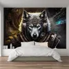 Vlies fototapete Wolf Abstraktion Tiere 150x105 cm Feeby Produktbild-Vorschau 2