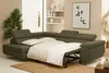 Ecksofa Sofa mit Schlaffunktion METZ Stoff Poso Blau Produktbild-Vorschau 3