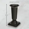 Grabvasen mit Sockel zum Hinstellen 2er Set 31 cm, grau Produktbild-Vorschau 2