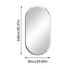 A product image of an oval mirror with dimensions indicated. Podgląd zdjęcia produktu