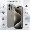 A marketing image showcasing a phone screen protector and camera lens protector for an iPhone. Produktbild-Vorschau