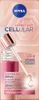 A product shot of NIVEA Cellular Expert Lift 3-Zonen Lift Serum packaging, featuring the product name and key benefits. Voir les images du produit