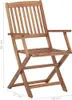 A wooden folding chair with dimensions indicated. Produktbild-Vorschau