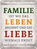 Blechschild - Familie ist Schild Blechschild Produktbild-Vorschau 1