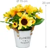 Relaxdays künstliche Sonnenblumen im Topf, 3er Set Produktbild-Vorschau 4