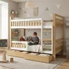 Letto a castello 90 x 200 cm in legno, trasformabile in due Anteprima dell’immagine prodotto 9