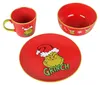 Grinch Vánoční sada nádobí – hrnek, talíř, mísa, červená Náhled obrázku produktu 7