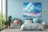Leinwandbild Blauer Himmel und Wolken 60x40 Feeby Blau bild Produktbild-Vorschau 2