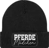 Damen Beanie mit Patch Strickmütze mit Spruch Pferdemädchen Produktbild-Vorschau 4