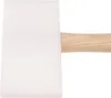 A close-up shot of a white plastic mallet with a wooden handle against a white background. Voir les images du produit