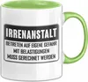 Irrenanstalt Betretn Auf Eigene Gefahr Tasse Geschenk Produktbild-Vorschau 1