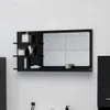 vidaXL Koupelnové zrcadlo černé 90x10,5x45 cm Dřevěný Náhled obrázku produktu 2