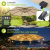 Sekey Sonnenschirm Beleuchtung Solar Lichterkette, 4 Meter Produktbild-Vorschau 4