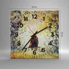 Wanduhr - Quadrat - Glasuhr - Liebhaber auf Bank - 30x30cm Produktbild-Vorschau 3