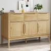 vidaXL Kredens FLORO wosk brązowy 114x43x74 cm lite drewno Podgląd zdjęcia produktu 1