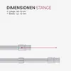 Karnisz do kawiarni 50–75 cm, kolor perłowo-biały – Podgląd zdjęcia produktu 2