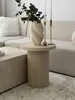Beistelltisch Holz in Travertin Optik, Beige 45cm, Höhe Produktbild-Vorschau 1