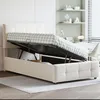 OKWISH Lit Coffre Simple Capitonné 90x200 cm avec Coffre Voir les images du produit 1