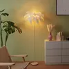 Art Deco Stehleuchte Beige mit Weißen Federn Peahen Produktbild-Vorschau 9