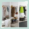 Stojak na ubrania Relaxdays, 2 półki, 6 haczyków, drążek na Podgląd zdjęcia produktu 5