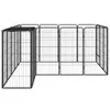 vidaXL 18-częściowy kojec dla psa czarny 50x100cm stal Podgląd zdjęcia produktu 2