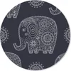 MuchoWow® Mauspad Mousepad Muster - Elefant - Blumen 30x30 Produktbild-Vorschau 1
