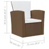 vidaXL 8 tlg. Garten Lounge Set mit Kissen Poly Rattan Produktbild-Vorschau 10