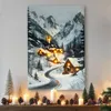 Weihnachts Wandbild mit LED Beleuchtung Batterie betrieben Produktbild-Vorschau 1