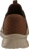 The back view of a brown slip-on shoe. Voir les images du produit