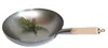 WOK PFANNE 35 cm flacher Boden zum Aufhängen mit Holzgriff Produktbild-Vorschau 1